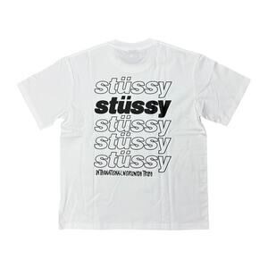 Stussy Italic Stack SS Tee Black M